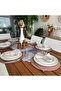 Placemat, New Season, Beige Soft Stripes Pattern, 6 Placemats, 6 Napkins, 6 Napkin Rings and Table Runner Cover - 3