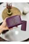 Life Flowering Small Useful Genuine Leather Purple Women's Wallet That Can Fit Any Bag - 2