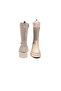 Women's Ecru Genuine Leather Chelsea Boots 2K2Ub32022 - 4