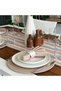 American Service Set, New Season, Pastel Pattern, 6 Soup Plates, 6 Napkins, 6 Napkin Rings and Runner Cover - 4