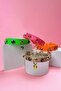 Pink Stone Detailed Dog Collar Vegan Leather Collar