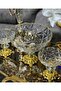 Estrella 7-Piece Gilded Metal Leg Salad Bowl Snack Bowl Presentation Bowl - 2