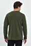 V-NECK LONG SLEEVE SWEAT 3 THREAD COLLAR STRIP DETAIL - 7