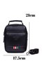 Alva Clup Vegan Leather Hand and Shoulder Bag, Crossbody Men's Bag, Black with Phone Compartment - 5