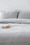 100% Cotton Double Gray Pique Set - Series 210X220 cm - 2 Pieces 50X70 cm Pillowcases - 2