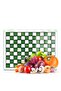 Glass Cutting Board and Presentation Tray Mackenzie Green White 20X30 cm