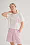 Women's Pocket Detail Striped Shorts Pajama Set - 4