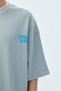 Gray Oversize T-Shirt - Back Flower Printed - 4