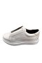 Casual Leather White Men's Shoes - 2