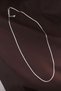 Steel Silver Color 60 cm Thin Italian Chain Necklace - 2