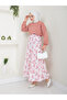 Women's Floral Skirted Hijab Set - 3