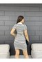 Women's Polo Collar Body-Hugging Dress - 5