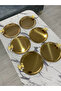 6-Piece Butterfly Round Gold Presentation Tray Decorative Serving Tray Tea, Coffee 22 cm - 3