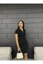 Polo Neck Zippered Camisole Striped Women's Dress - 7