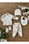 Organic 5 Piece Newborn Hospital Release Baby Bodysuit Set Bear Squirrel