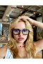 Unisex Women Men Uv400 Protected Blue Orange Transition Square Rectangular New Season Sunglasses - 2