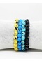 Set of 4 Mixed Glass Bead Bracelets