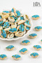 8- Enamelled Seashell Jewelry Accessory Bag Accessory Natural Seashell Beads - Macramé - 5 Pieces