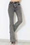 Edna Lycra Smoked Snow Wash High Waist Spanish Jean Trousers - 2
