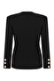 SASHA WOMEN'S GOLD BUCKET DETAILED FABRIC JACKET - 2