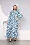 Women's Long Sleeve Summer Woven Fabric Cotton Dress - 5