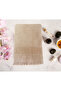Fringed Shower Towel with Lace Border, Dowry Towel 70X140Cm - 2