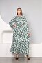 Women's Long Sleeve Summer Woven Fabric Cotton Dress - 4