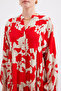 2423 Model V. Red Authentic Patterned Dress - 6