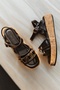 Anzel Burgundy Patent Leather (4 CM Cork Sole) Everyday Sandals - 3