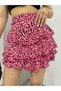 Women's Floral Daisy Patterned Flounce Layered Skirt