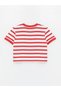 LCW Kids Crew Neck Striped Short Sleeve Girls' Crop T-Shirt - 5