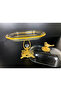 Bird-shaped Gold Metal Serving Tray with Crystal Base, Butter Dish, Cheese Dish, Breakfast Tray. - 4