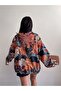 Patterned Oversize Zippered Raincoat - 3