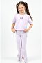 Lilac Slit Leggings & Drawstring T-shirt Girls' Set TYK0011