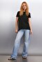 Samantha Women's 100% Organic Cotton Comfort Fit Long Back Basic Knitted Black T-Shirt - 5