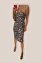 Leopard Thin Strap Draped Midi Dress - 2