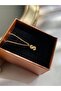 Zircon Stone Minimal Gold Letter S Necklace - 2