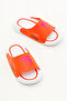 Children's Unisex Orange Logo Poıli Sole Slippers - 4