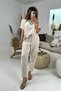 Beige Colored Natural Linen Set