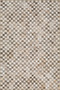 Modern Checkered Brown Geometric Themed Patterned Decorative and Washable Carpet Miravip9315