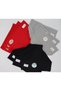 Ji̇ber 9-piece Assortment - Red, Black, Gray High Waist Cotton Bato Slip Panties / 652