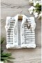 Cotton Wellsoft Baby Vest with Plush Inside and Deer Embroidery Stripes - 3