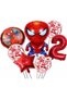 Spiderman Spiderman Concept 2 Year Old Balloon Set Spiderman Birthday Set Age Balloon Set