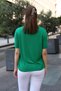 Cycling Round Neck Short Sleeve Skirt Elastic Viscose Summer Roomy Stylish Knitwear Women's Blouse - 2