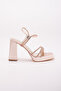 women's pointed platform high thick heeled evening shoes with stones - 3