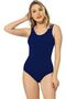 Colorful Wide Strap Women's Swimsuit - Beach and Pool Swimmer