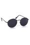 Metallic Gray Unisex Round Oval Model Polarized Glass Sunglasses - 2