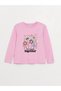 Lcw Kids Crew Neck Printed Long Sleeve Girls' T-Shirt (W3)