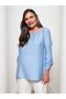 Lcw Grace Crew Neck Plain Long Sleeve Women's Blouse (S2)