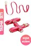 Anti-Escape Leash Fuchsia Pink Diamond Leash Set Chest Leash and Travel Leash